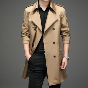 默守风衣中长款男翻领英伦风工装帅气休闲外套春季男装商务大衣