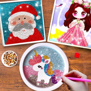 水钻画水晶手工圣诞节礼物自粘diy制作材料包儿童钻石画益智玩具