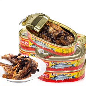 鱼家香金装豆豉鲮鱼罐头227g海鲜熟食罐头鱼即食干鱼下饭菜鱼罐头