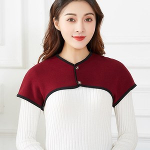 护肩坎肩月子保暖女士睡觉中老年秋冬护颈披肩纯棉防寒护颈椎男士