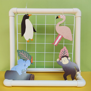 pvc架子创意网格架幼儿园diy手工区陈列装饰架幼儿园作品展示架