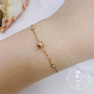 piaget/伯爵 possession时来运转 转运珠手链18k玫瑰金镶钻手环女
