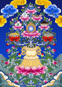 新精花专dm十印c字祥绣准 卖瑞 吉八宝唐卡吉八瑞 物祥八相