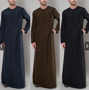 中东士宽松长袍拉链衬衫马来西亚阿拉伯迪拜2023新款穆斯林男