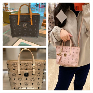 正品mcm代购女包2020新款菜篮子迷你mini 购物包单肩斜挎手提小包