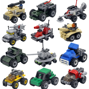 儿童益智拼装军事中国小积木男孩子玩具小颗粒塑料组装车模型礼物