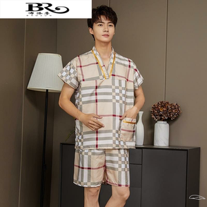 一次性汗蒸服和服睡衣女可爱日式纯棉短袖家居服女薄款性感两件套