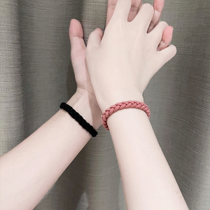 情侣小皮筋送给男朋友女友编制头绳皮套带手腕一对手绳闺蜜款发饰