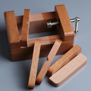 日本购印台印章夹工具夹刻章印床专用榉木石刻印堂篆刻大号中号个