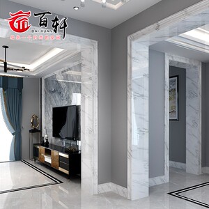 百轩 爵士白天然大理石门套门框垭口收边石材装饰背景墙边框线条