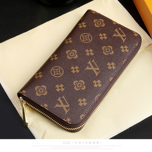 新款老花lv lc长款男女钱包真皮女士手拿大容量钱夹休闲拉链 钱包