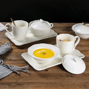 欧式甜品碗杯套装家用早餐一人食蒸蛋碗燕窝碗美容院酒店银耳羹碗