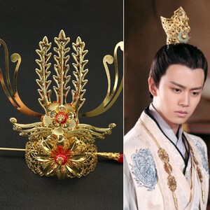 古装头饰头冠发饰复古束发古风女扮男装饰品束女儿国国王头饰