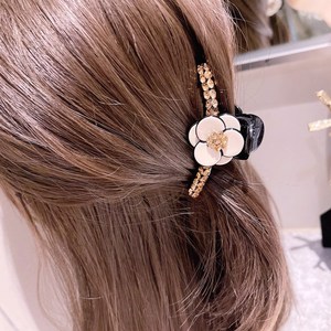 韩国气质山茶花抓夹精致百搭发抓感短发发夹后脑勺顶夹发卡女