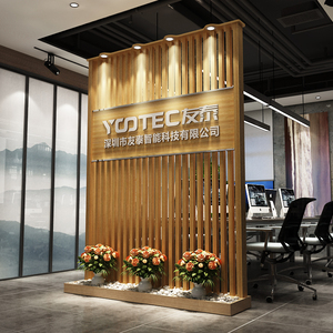 公司形象墙logo墙屏风格栅背景墙企业进门可移动组装拆卸隔断玄关