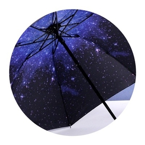 星空伞夜光梵高创意星空黑胶伞晴雨两用全自动发光折叠网红潮