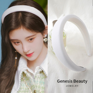 满月之下请相爱雷初夏鞠婧祎同款白色头箍海绵洗脸发箍女发卡发饰