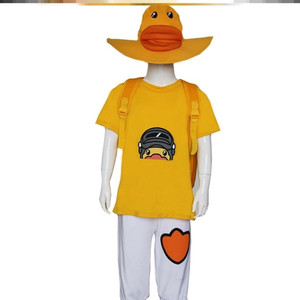 和平外套小黄鸭套装男童夏装短袖男生儿童真人衣服学生精英刺激战