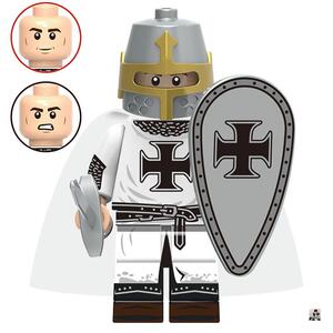 新兼容乐高中古世纪骑士罗马斯巴达龙国士兵绿龙十字军积木人仔玩