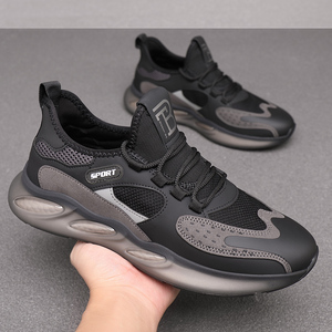 春达飞织网面男鞋夏季透气薄款百搭休闲男款跑步鞋轻便运动休闲鞋