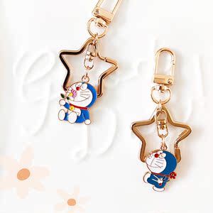 「tiamo」卡通多啦a梦星星钥匙扣简约高品质合金可爱挂件小挂饰