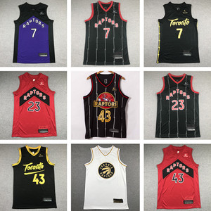 猛龙队洛瑞7号刺绣球衣范弗里23西亚卡姆43复古篮球服男运动背心