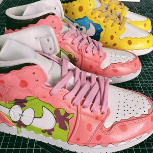 airjordanaj1海绵宝宝空军一号派大星篮球鞋新年礼物定制情侣款潮