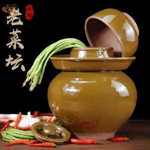 四川韩国抱泡莱坛子昙孑四川泡菜坛子陶瓷家用小号泡菜罐传统密封