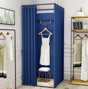 女装店加厚铁艺加固布衣橱轨道便捷加粗活动商场服装店试衣间个性