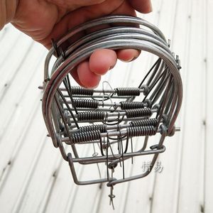 鼠夹子圆形老式装捕鼠神器家用自制弹簧老鼠夹钢丝夹野外子地夹王