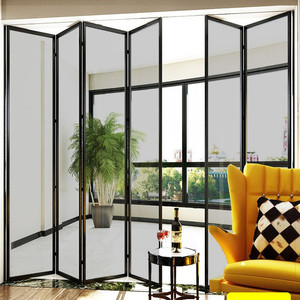 极窄铝钛合金边框玻璃大折叠门推拉移门办公室阳台客厅对折隔断门