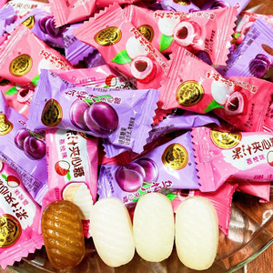 徐福记 果汁夹心糖500g散称硬糖 荔枝味 乌梅汁夹心糖果 婚庆喜糖
