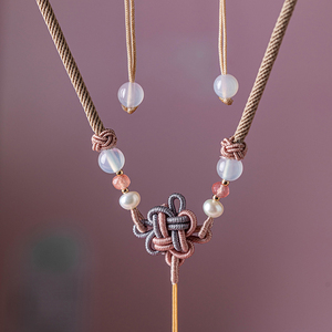 中国结手工编织吊坠挂绳项链绳女玉坠挂绳平安扣翡翠黄金挂坠绳