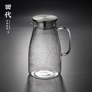 田代/tindor 耐热玻璃 透明冷水壶凉水壶瓶果汁壶水杯水具套装