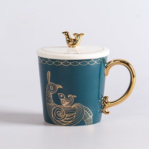 野兽派杯子三星堆文创马克杯晋侯鸟尊杯带盖创意个性礼物情侣水杯
