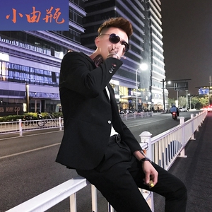 ins酒吧装少爷服浴血黑帮西装男套装社会小伙精神修身一套悠闲外