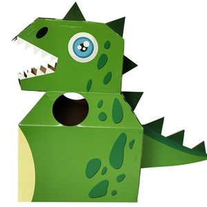 夏天新奇纸壳纸箱恐龙衣服造型自制2020动物可穿纸质幼儿礼物服装