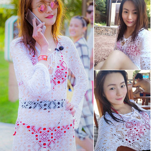 明星郑爽同款罩衫花儿与少年比基尼三件套蕾丝泳衣古力娜扎沙滩