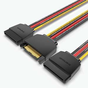 胜为sata公对母硬盘电源延长数据线台式笔记本电脑硬盘光驱转接头