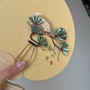 缠花松枝发簪 汉服配饰古风发饰日常发梳