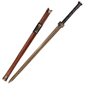 龙泉市泉字号锰钢八面汉剑一体防身刀剑长款宝剑刀镇宅秦剑未开刃