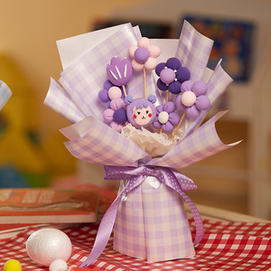 母亲节礼物手工diy材料包粘土花束手捧花儿童幼儿园创意黏土礼品