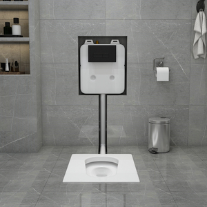 gold金牌卫浴陶瓷蹲便器隐藏式冲水箱套装卫生间入墙暗装暗藏厕所