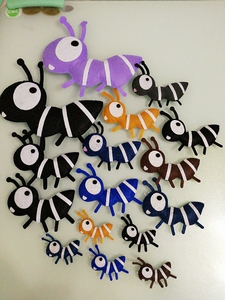 定制手工dioy不织布成品昆虫类活动区环境布置幼儿园作业蚂蚁