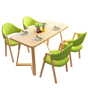 桌椅板凳套装餐厅饭店长条桌凳子快餐奶茶店桌椅组合沙发卡座双人