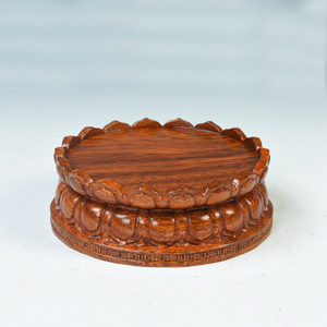 观音坐台佛像供奉台菩萨莲花底座托神像观音座台佛龛家用实木摆件