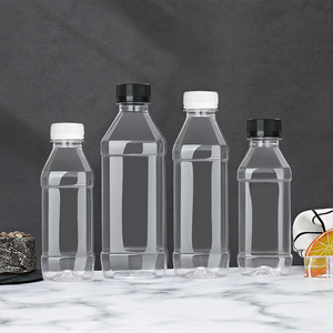 250ml透明塑料瓶一次性矿泉水瓶pet瓶500ml空瓶饮料分装方瓶带盖