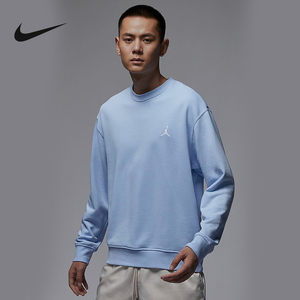 nike耐克男装卫衣秋季蓝色百搭运动宽松休闲圆领套头衫fq1865-425