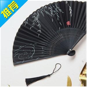 带刀的扇子扇子折扇中国风舞蹈扇女夏j季折叠扇古装日式小复古布