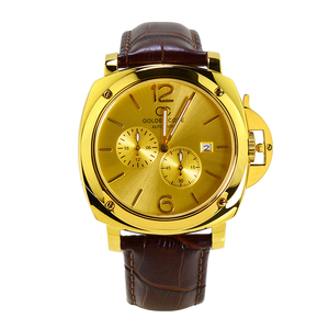 古昆金表男士纯金999足金表进口机械机芯防水手表男士时尚腕表